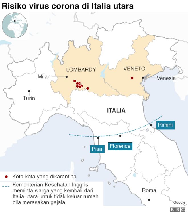 virus corona di Italia