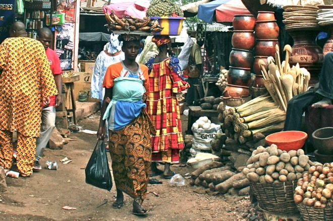 位于西非国家马里首都巴马科的市场