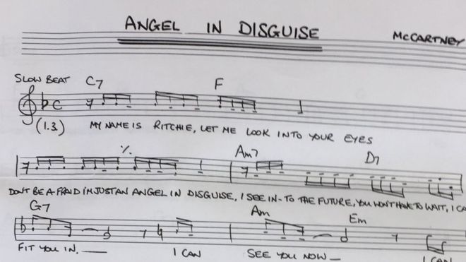 Лист с текстами песен для Angel in Disguise