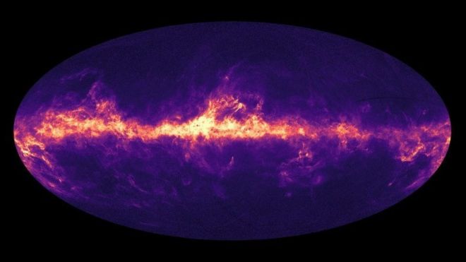 Imagen basada en las observaciones del satélite Gaia