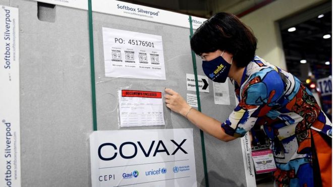 Covax vaccine container