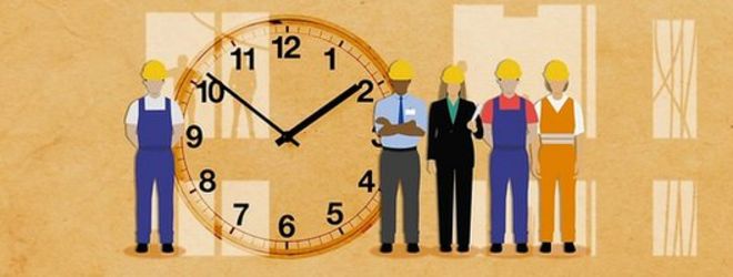 Графика рабочих и большие часы
