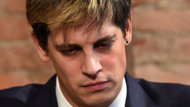 Milo Yiannopoulos slams editor over withering book notes _99409191_867dd640-1a74-4c75-92af-826a165e5f5f