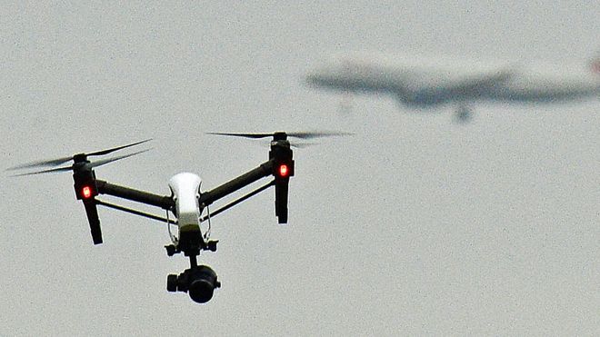 Drone and plane