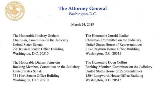 Letter from DoJ to Congress