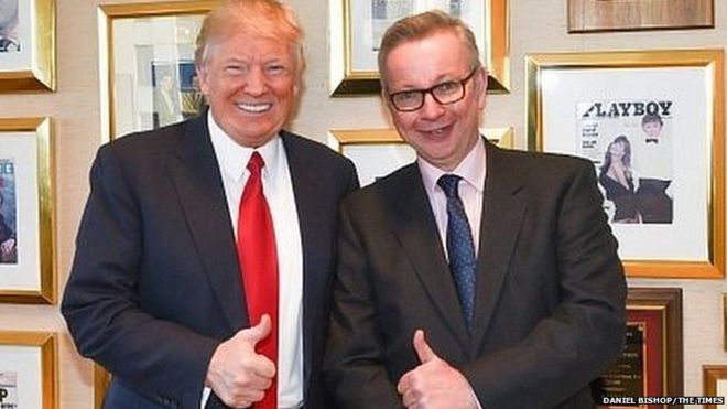 Donald Trump and Michael Gove