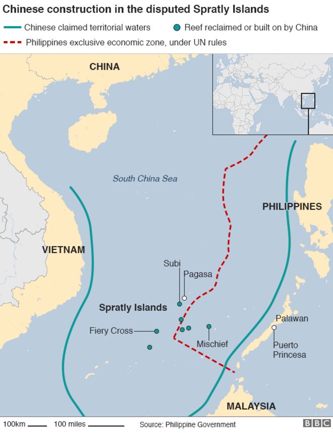Карта Южно-Китайского моря