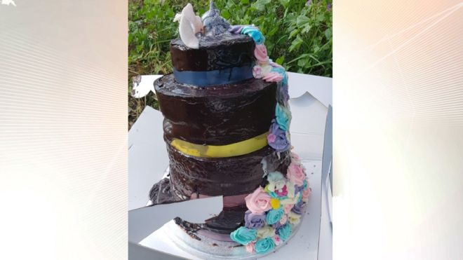 Three Tier Cake Fly Tipped In Hertfordshire Lay By Bbc News