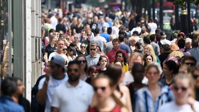 Shoppers in Oxford Street