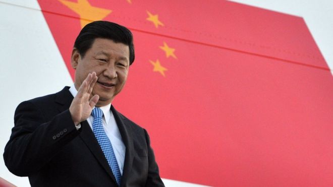 In this handout image provided by Ria Novosti, President of the People's Republic of China Xi Jinping arrives in Russia ahead of the G20 summit on 4 September 2013 in St. Petersburg, Russia.