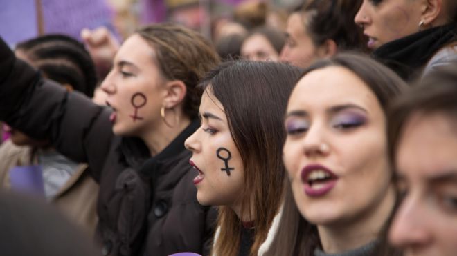 Madrid women's protest