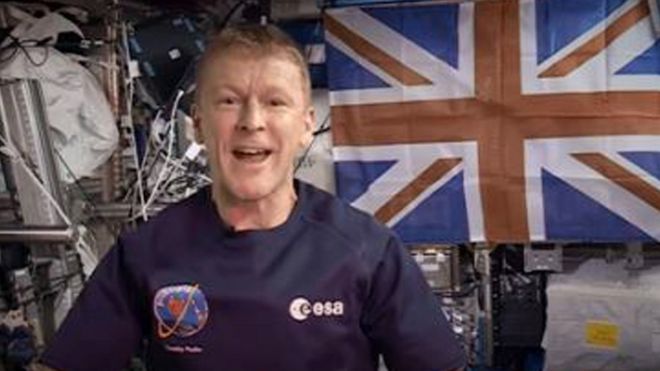 Тим Пик на борту Международной космической станции