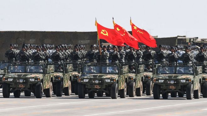 Chinese military parade in Inner Mongolia (file image)