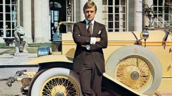 Robert Redford in a scene from the film The Great Gatsby (1974)