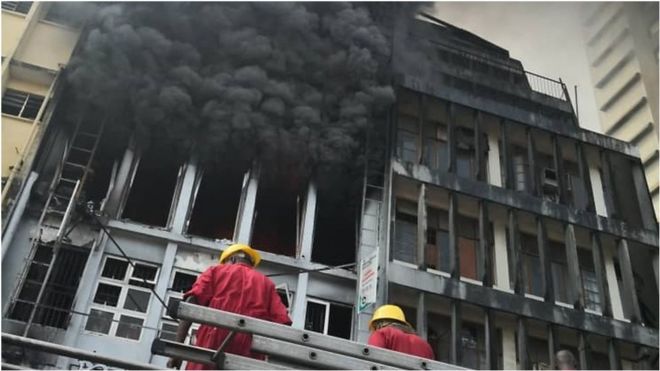Di Lagos state Emergency Management service (LASEMA) say dem don dey try to control di fire