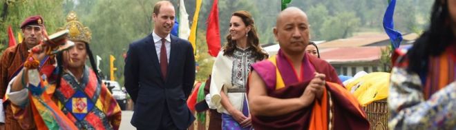 Кейт и Уильям прибывают в Бутан