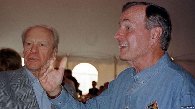 Буш с Фордом в 1997 году