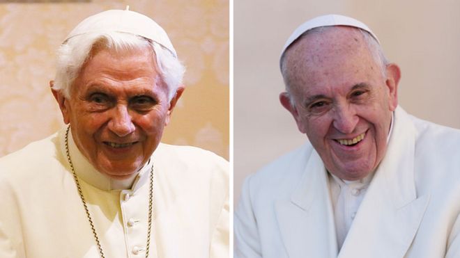Ratzinger y Bergoglio