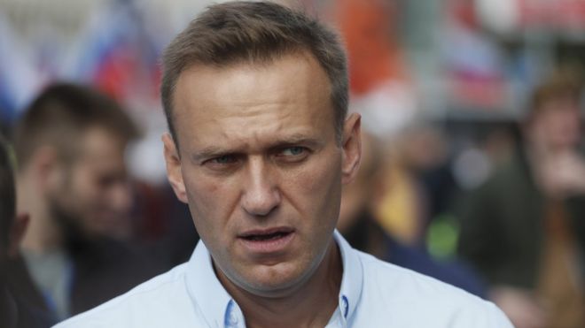 Alexei Navalny at rally in Moscow, 20 July