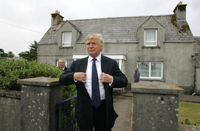 Дональд Трамп с визитом в Шотландии в 2008 году