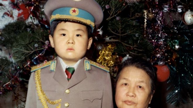 Kim Jong-nam, bersama neneknya