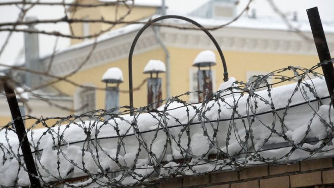 The walls of Lefortovo prison in Moscow