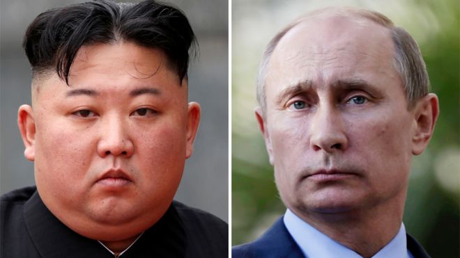 Kim Jong-un y Vladimir Putin