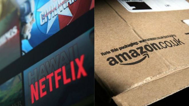 Amazon и Netflix логотипы