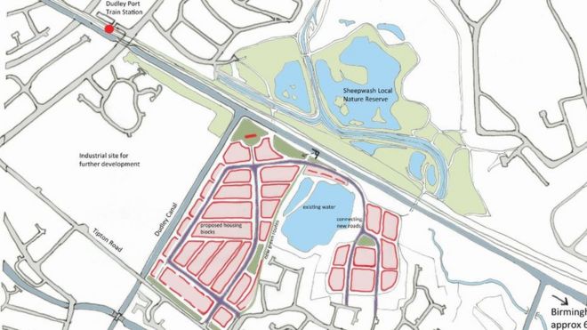 Предлагаемые планы строительства жилья недалеко от станции Дадли Порт