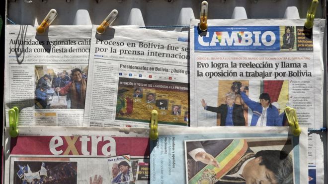 Газетный стенд в Боливии