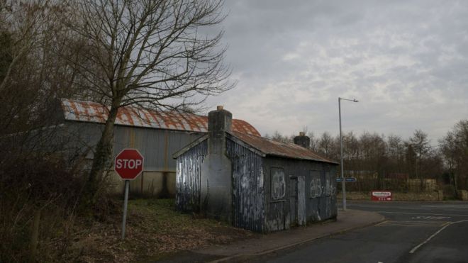 A former customs facility on the Irish border