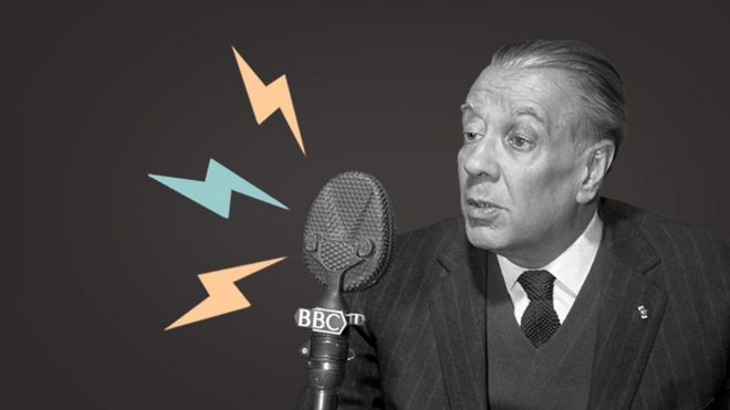 Montaje con imagen de Jorge Luis Borges