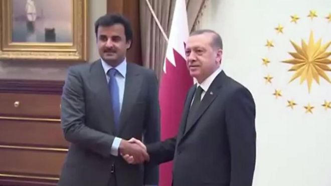 امير قطر والرئيس التركي