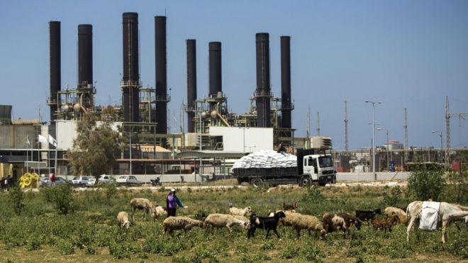 Электростанция в Газе (16 апреля 2017 года)