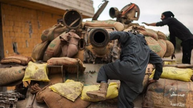 Islamic State militants in Raqqa province (June 2015)