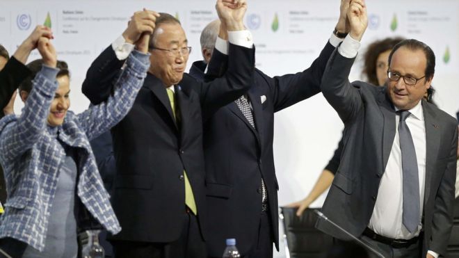 Генеральный секретарь ООН Пан Ги Мун и президент Франции Олланд (Фото: Reuters)