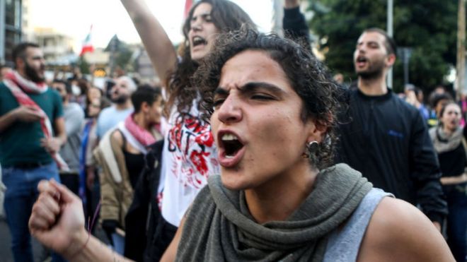 протесты в бейруте