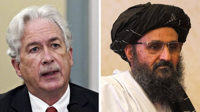 CIA director William Burns and Taliban leader Mullah Baradar