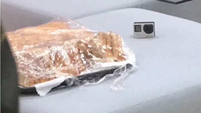 Анна Терли написала в твиттере эту картинку с бутербродами и камерой