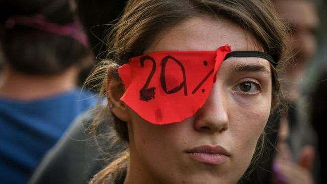 протестующая