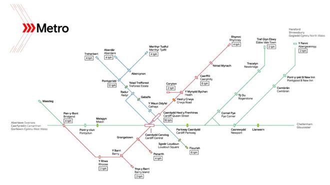 Карта метро Южного Уэльса
