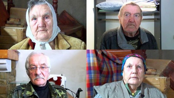 old people in Donbas