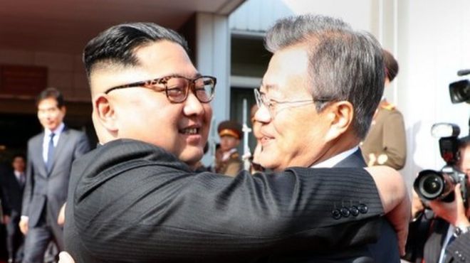 Kim Jong-un and Moon Jae-in meet 26 May