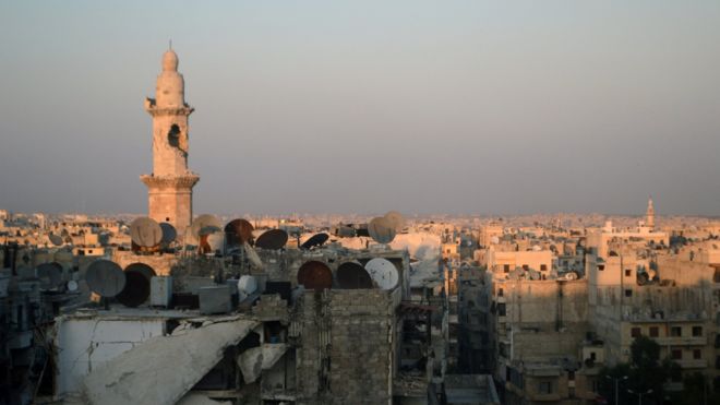 Разрушенная мечеть в Алеппо