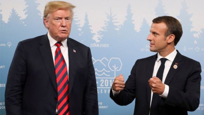 Doanld Trump y Emmanuel Macron