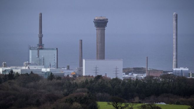 Фотография атомной электростанции в Селлафилде