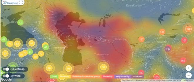 Air visual карта