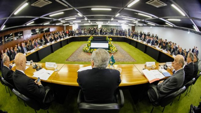 Reunião ministerial de Temer em 2016