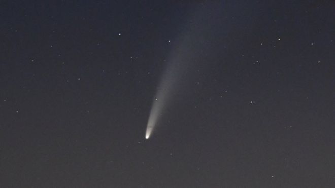 Comet Neowise over Stonehenge, Wiltshire