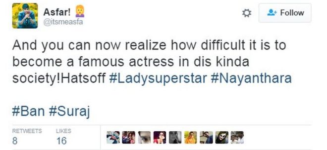 И теперь вы можете понять, как трудно стать известной актрисой в обществе, похожем на общество! Hatsoff #Ladysuperstar #Nayanthara